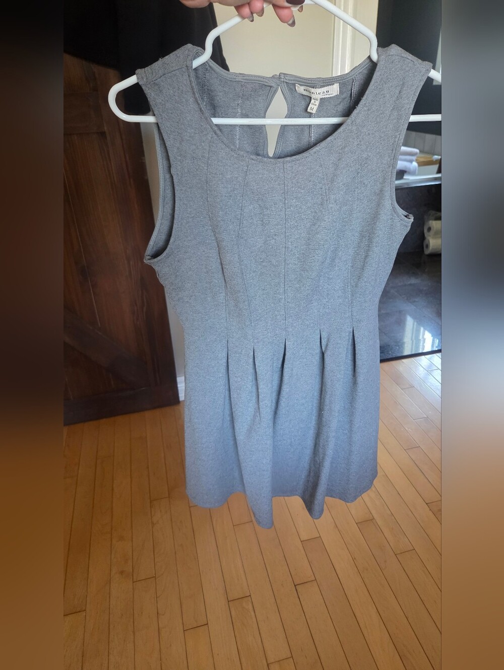 Monteau Heather Gray Sleeveless Knit Dress